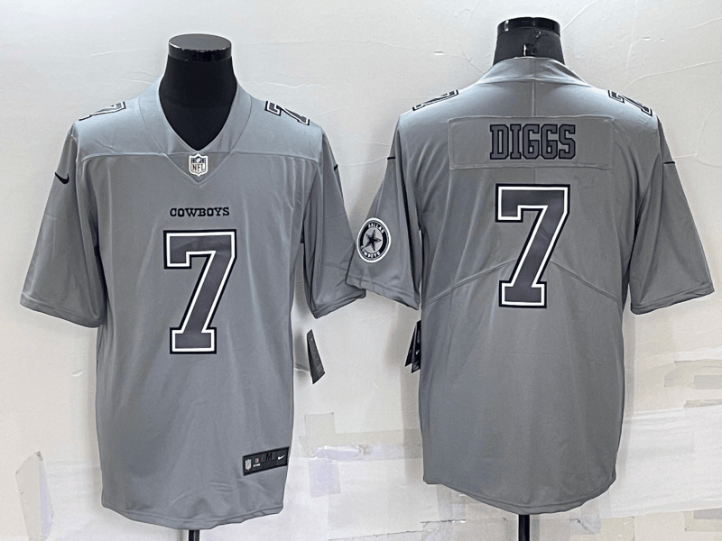 Trevon Diggs Logo Dallas Cowboys grey Vapor jersey