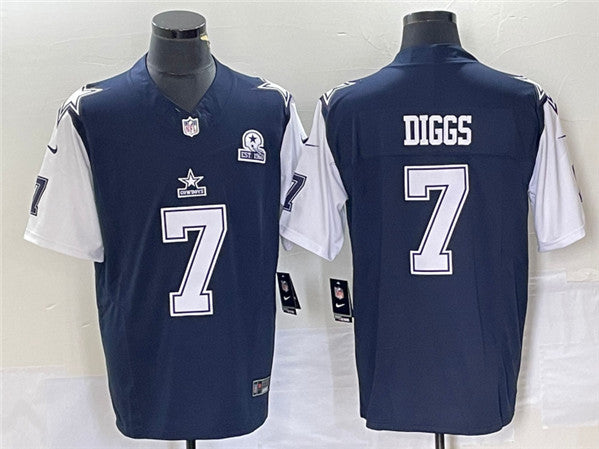 Trevon Diggs Dallas Cowboys navy Vapor jersey