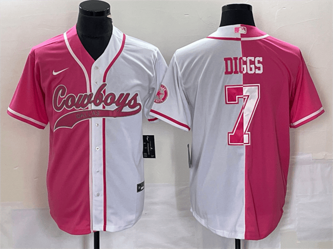 Trevon Diggs Dallas Cowboys pink Split jersey