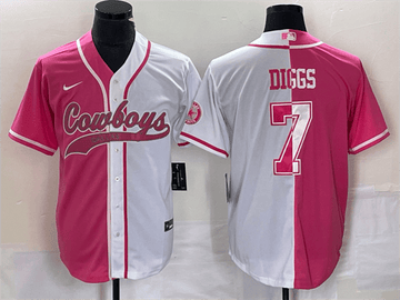 Trevon Diggs Dallas Cowboys pink Split jersey