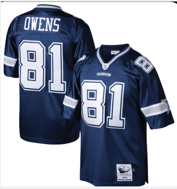 Terrell Owens Dallas Cowboys navy Throwback jersey