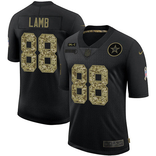 CeeDee Lamb Dallas Cowboys black Salute To Service jersey