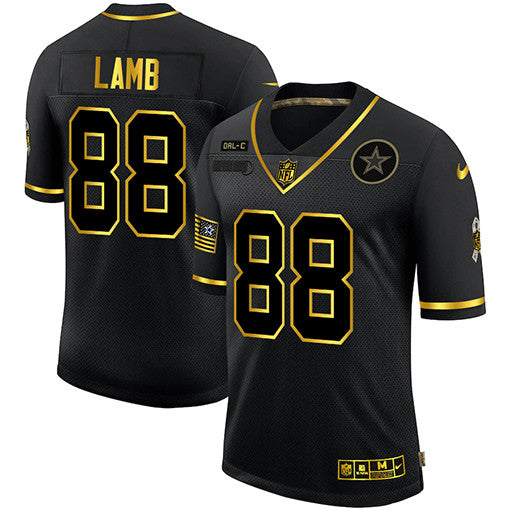 CeeDee Lamb Dallas Cowboys black Salute To Service jersey