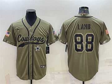 CeeDee Lamb Dallas Cowboys olive Salute To Service jersey