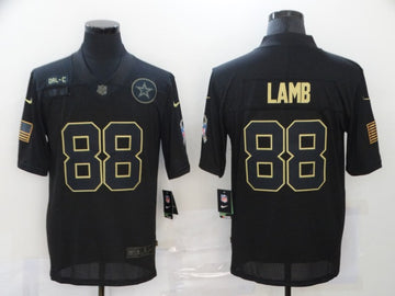 CeeDee Lamb Dallas Cowboys black Salute To Service jersey