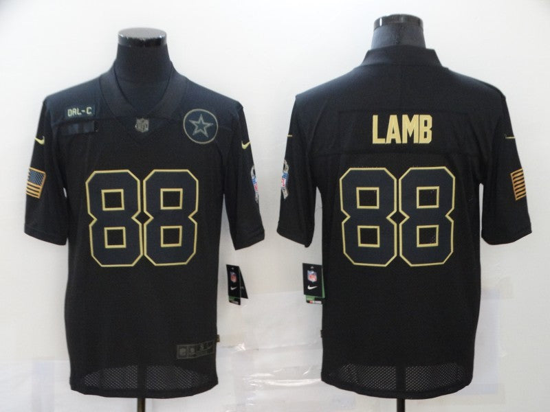 CeeDee Lamb Dallas Cowboys black Salute To Service jersey