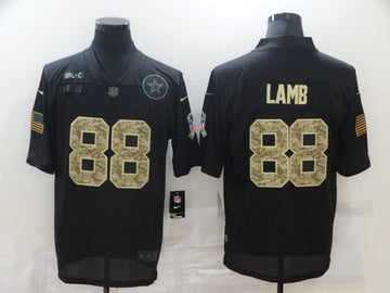 CeeDee Lamb Dallas Cowboys black Salute To Service jersey