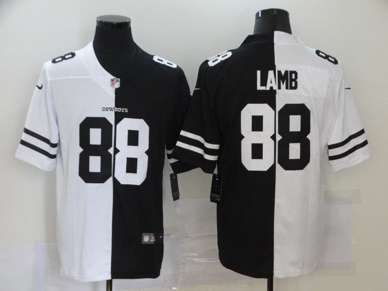 CeeDee Lamb Dallas Cowboys black Split jersey