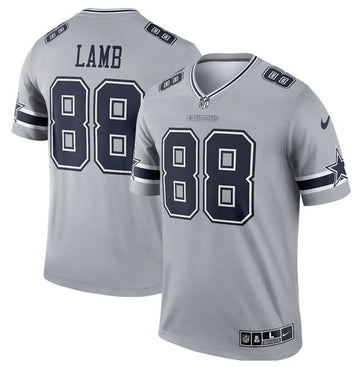 CeeDee Lamb Dallas Cowboys gray Game jersey