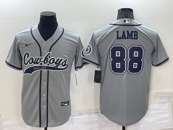 CeeDee Lamb Dallas Cowboys grey jersey