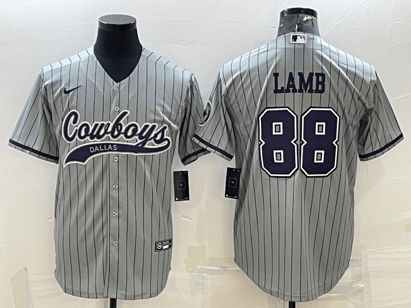 CeeDee Lamb Dallas Cowboys grey jersey
