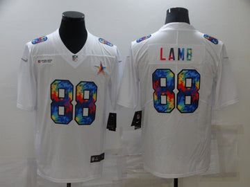 CeeDee Lamb Multi-Color Dallas Cowboys white Vapor jersey