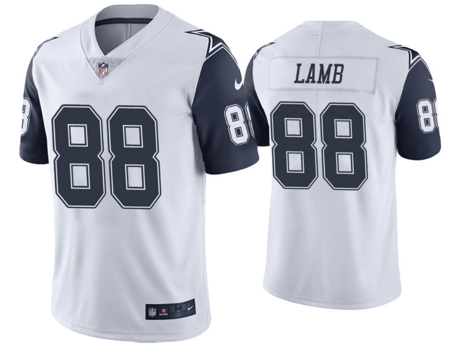 CeeDee Lamb Dallas Cowboys white Color Rush jersey