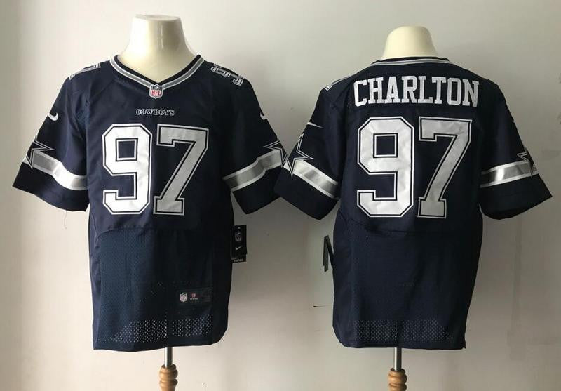 Taco Charlton Dallas Cowboys navy Elite jersey