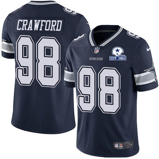 Tyrone Crawford Dallas Cowboys navy Limited jersey