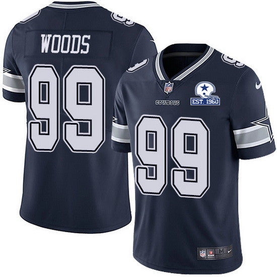 Antwaun Woods Dallas Cowboys navy Limited jersey