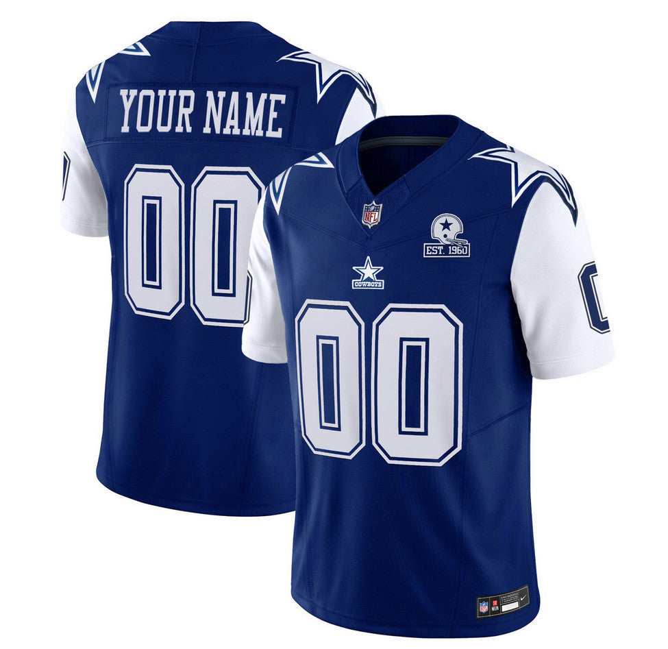 Custom Dallas Cowboys navy Vapor jersey