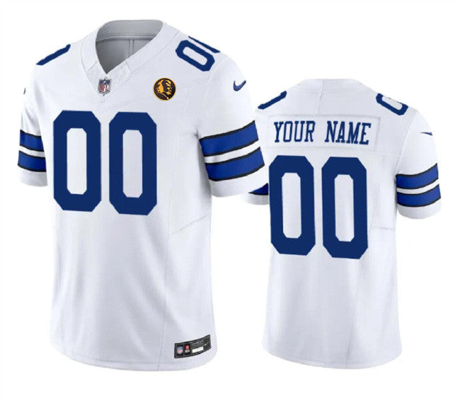 Custom Dallas Cowboys white Vapor jersey