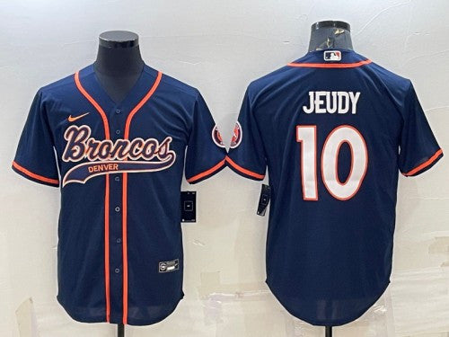 Jerry Jeudy Denver Broncos navy jersey