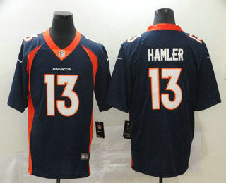 KJ Hamler Denver Broncos navy Vapor jersey