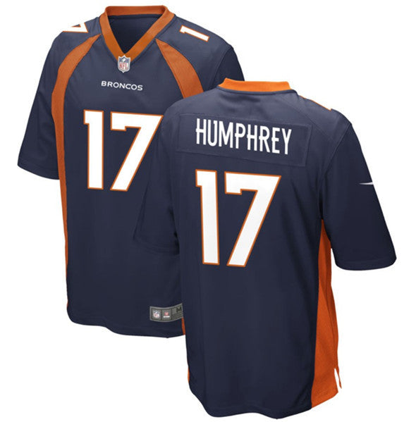 Lil'Jordan Humphrey Denver Broncos navy Game jersey