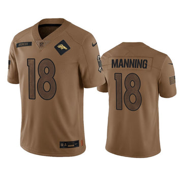 Peyton Manning Denver Broncos brown Salute To Service jersey
