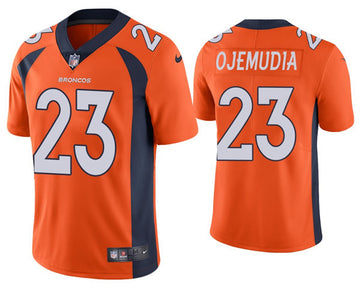 Michael Ojemudia Denver Broncos orange Vapor jersey