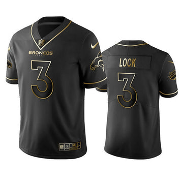 Drew Lock Denver Broncos black Limited jersey