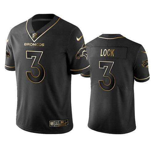 Drew Lock Denver Broncos black Limited jersey
