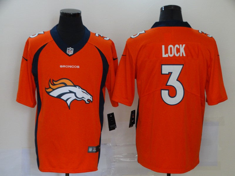 Drew Lock Denver Broncos orange Vapor jersey