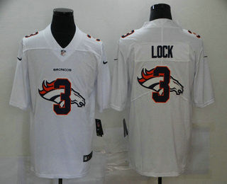 Drew Lock Denver Broncos white Vapor jersey