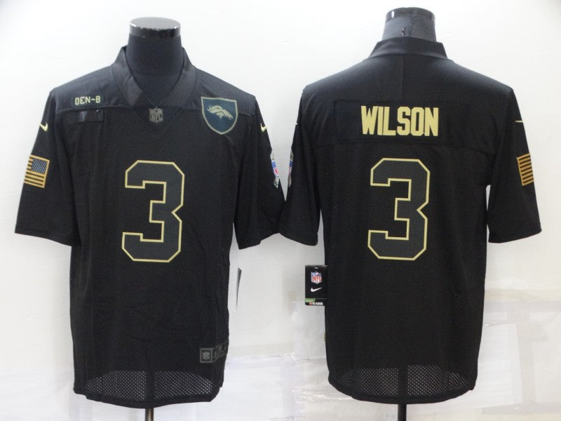 Russell Wilson Denver Broncos black Salute To Service jersey