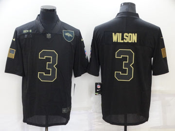 Russell Wilson Denver Broncos black Salute To Service jersey