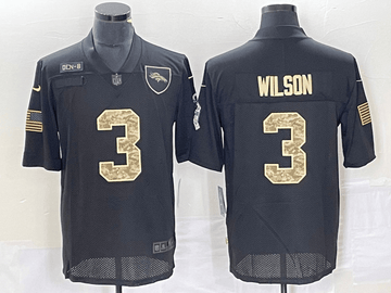 Russell Wilson Denver Broncos black Salute To Service jersey