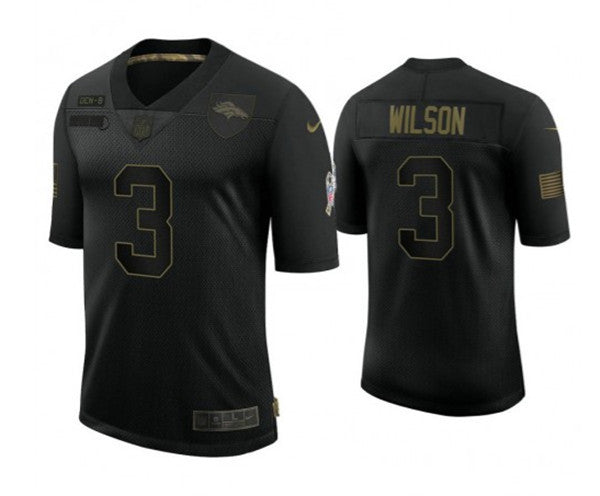 Russell Wilson Denver Broncos black Salute To Service jersey