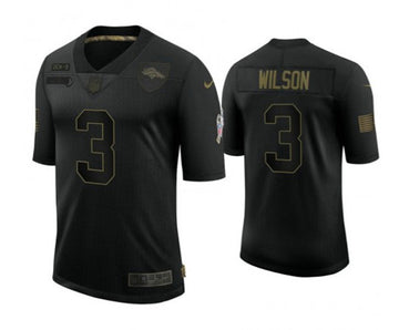 Russell Wilson Denver Broncos black Salute To Service jersey