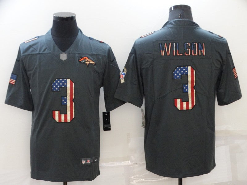 Russell Wilson Denver Broncos grey Salute To Service jersey