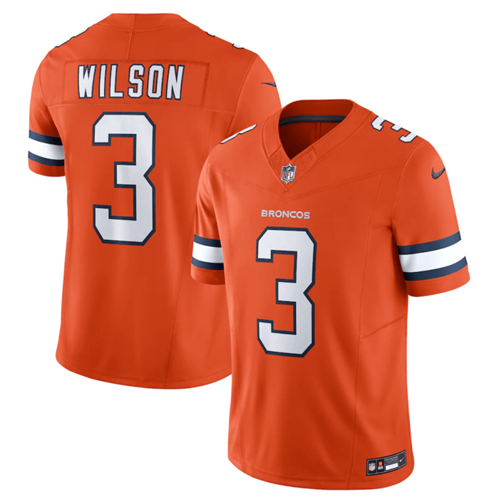 Russell Wilson Denver Broncos orange Untouchable jersey