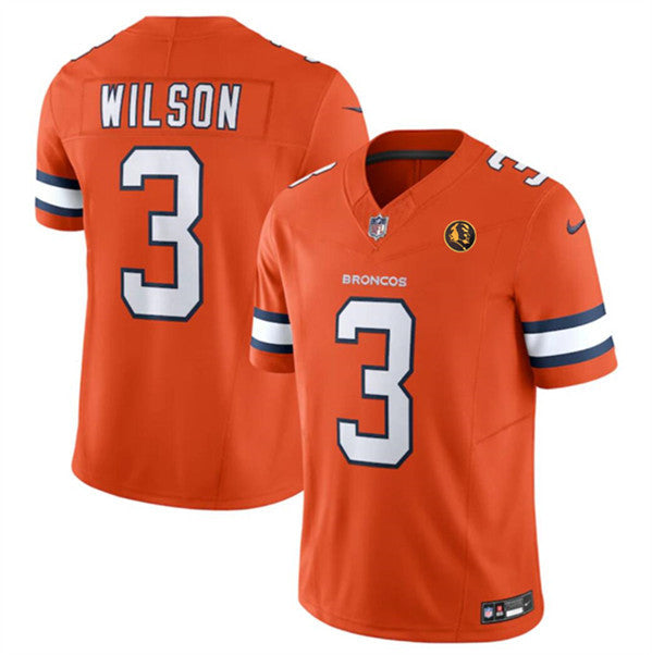 Russell Wilson Denver Broncos orange Vapor jersey