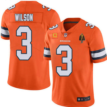 Russell Wilson Denver Broncos orange Limited jersey