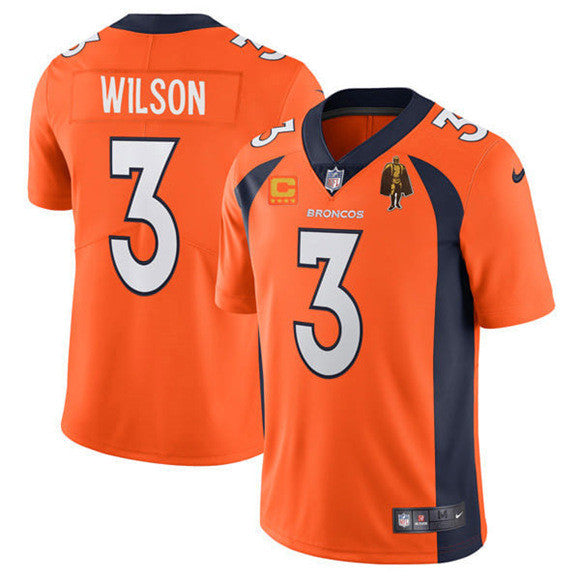 Russell Wilson Denver Broncos orange Vapor jersey
