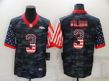 Russell Wilson USA Denver Broncos camo Salute To Service jersey