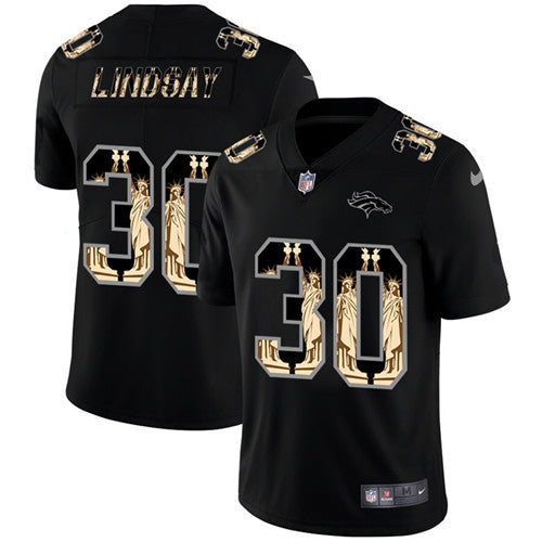 Phillip Lindsay Denver Broncos black Limited jersey