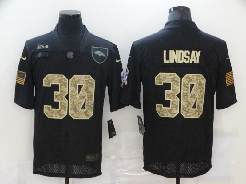 Phillip Lindsay Denver Broncos black Salute To Service jersey