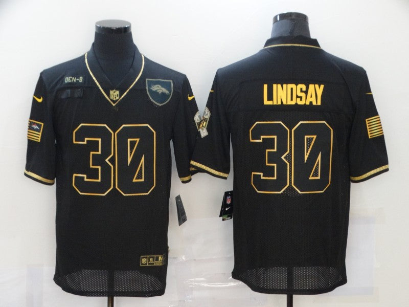 Phillip Lindsay Denver Broncos black Salute To Service jersey