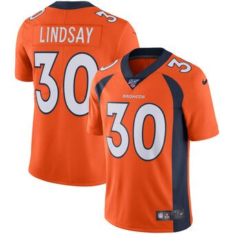 Phillip Lindsay Denver Broncos orange Vapor jersey