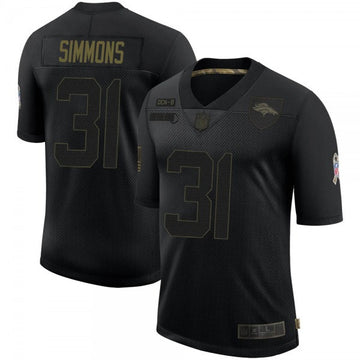 Justin Simmons Denver Broncos black Salute To Service jersey