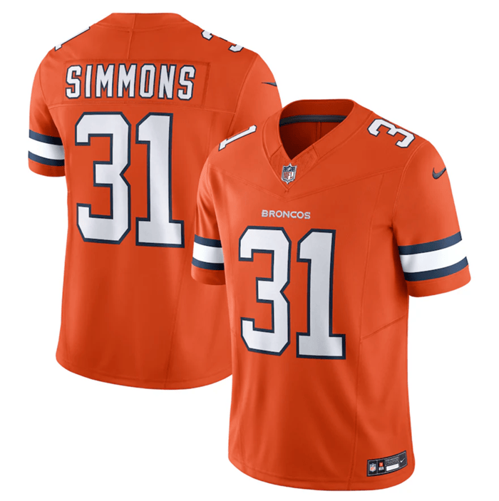 Justin Simmons Denver Broncos orange Untouchable jersey