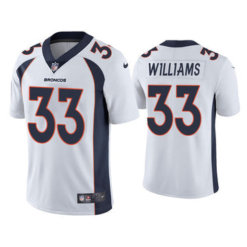 Javonte Williams Denver Broncos white Vapor jersey