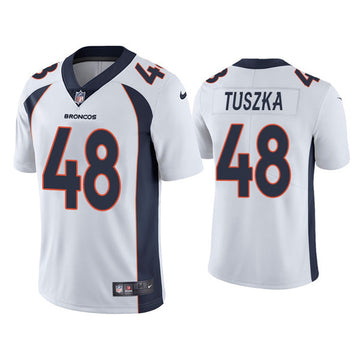 Derrek Tuszka Denver Broncos white Vapor jersey